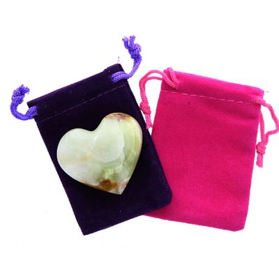 Onyx Heart Large in Pouch